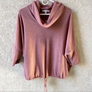 Green Envelope Pink Sweater with Cinched Waist